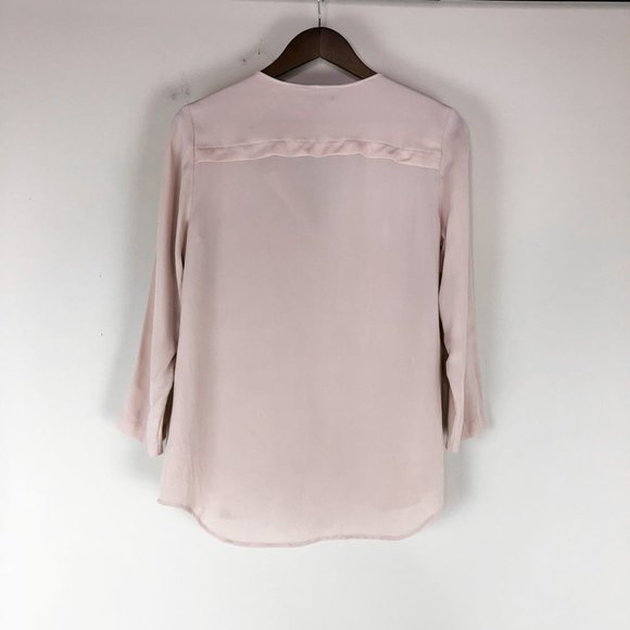 Theory Blush Pink Blouse with Zipper Detail - Picture 5 of 5